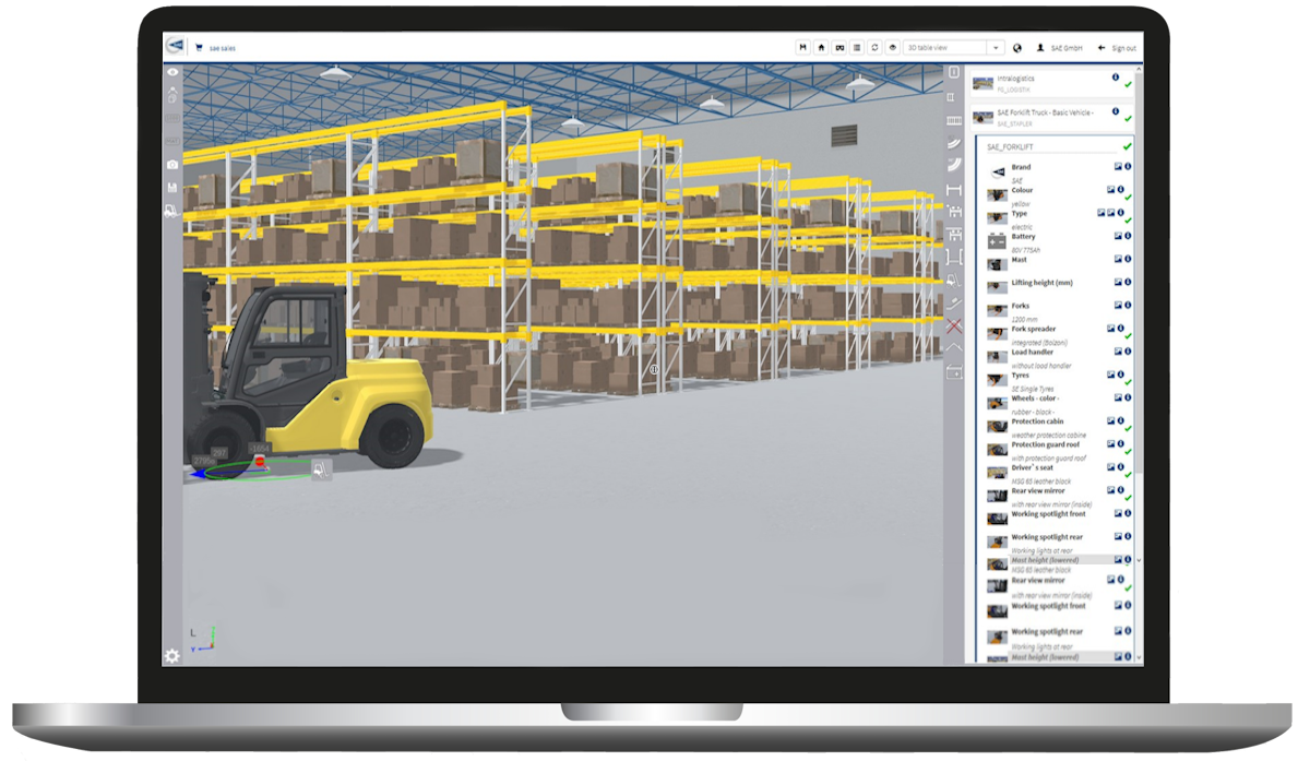 screenshot of SAE CPQ